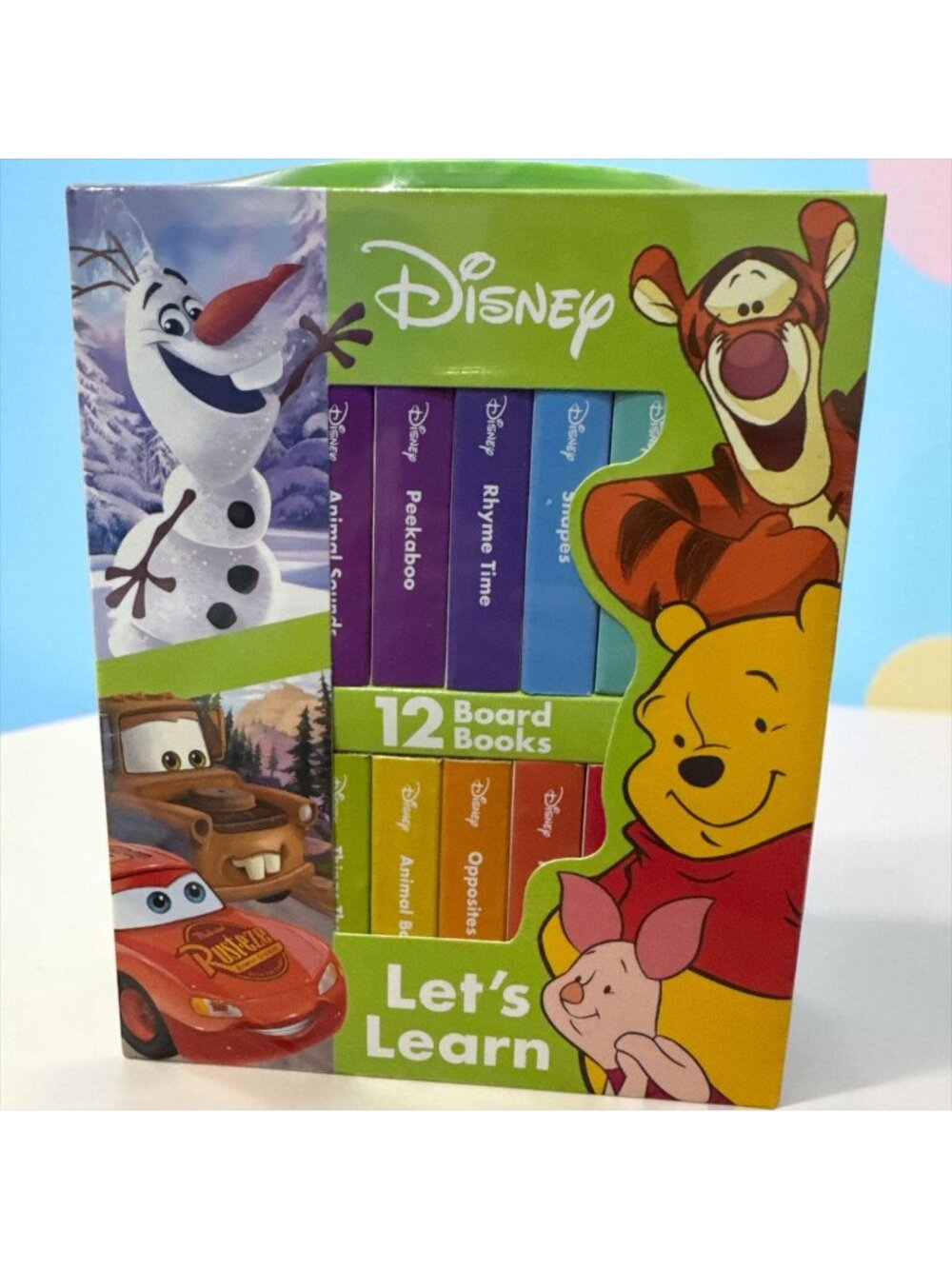 Disney Let's Learn 12 Board Books Box Set For Kids With Pixar Characters